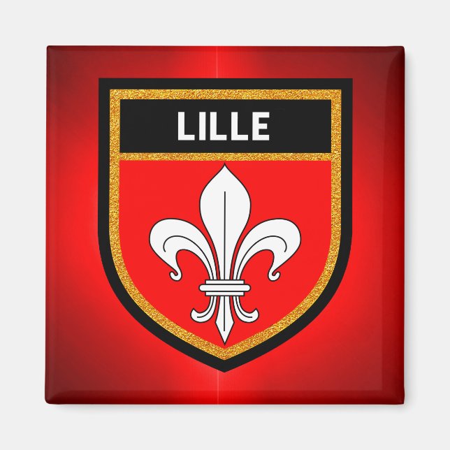 Aimant Drapeau de Lille (Devant)