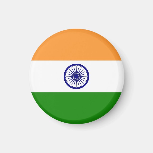 Aimant Drapeau de l'Inde (Devant)