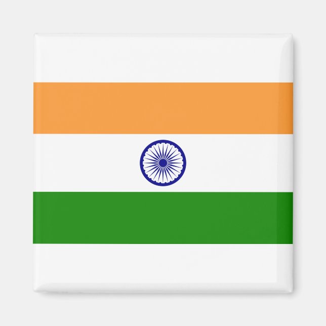 Aimant Drapeau de l'Inde (Devant)