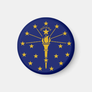 Aimant Drapeau de l'Indiana et Indiana, vacances/sports a