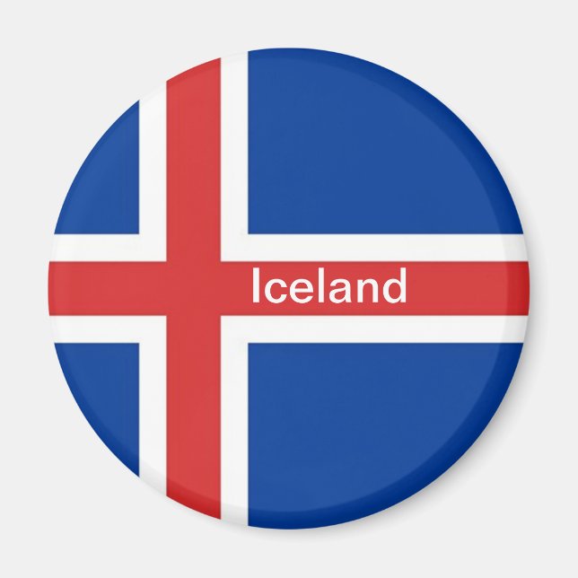 Aimant Drapeau de l'Islande (Devant)