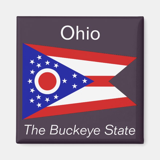 Aimant Drapeau de l'Ohio (Devant)