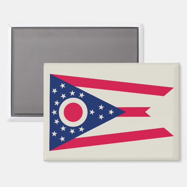 Aimant Drapeau de l'Ohio : la bannière Buckeye State (Recto/Verso)