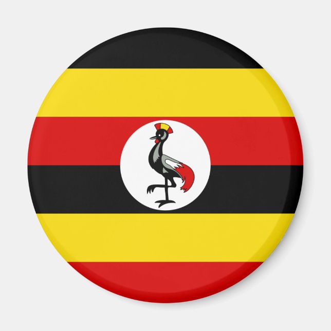 Aimant Drapeau de l'Ouganda (Devant)