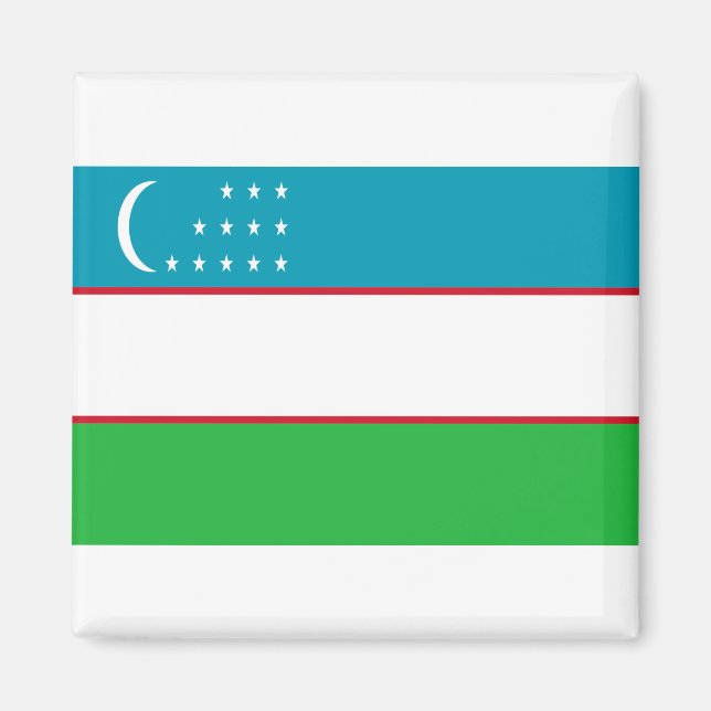 Aimant Drapeau de l'Ouzbékistan (Devant)