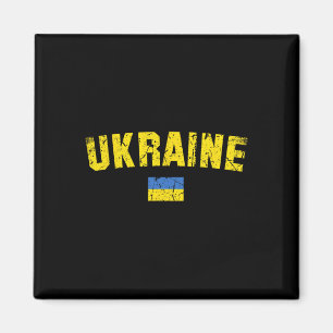 Aimant Drapeau de l'Ukraine Vintage Hommes Femmes Enfants