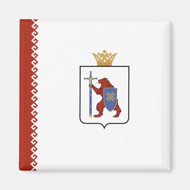 Aimant Drapeau de Mari El (Devant)