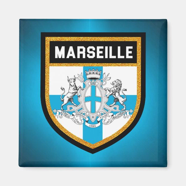 Aimant Drapeau de Marseille (Devant)