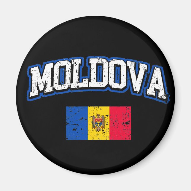 Aimant Drapeau de Moldova (Devant)