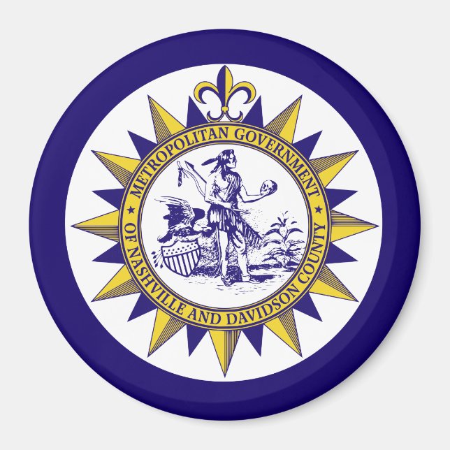 Aimant Drapeau de Nashville, Tennessee (Devant)