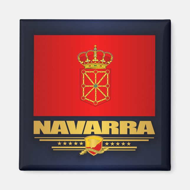 Aimant Drapeau de Navarre (Devant)