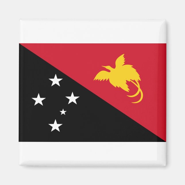 Aimant Drapeau de Papouasie-Nouvelle-Guinée (Devant)