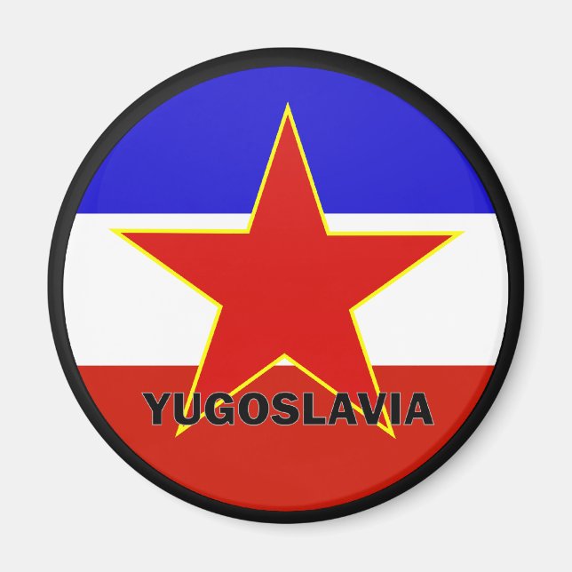 Aimant Drapeau de qualité de la Roundel yougoslave (Devant)