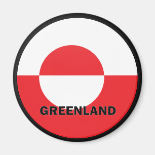 Aimant Drapeau de qualité de rondeau du Groenland