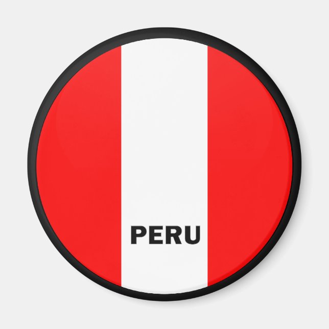 Aimant Drapeau de qualité Roundel Pérou (Devant)
