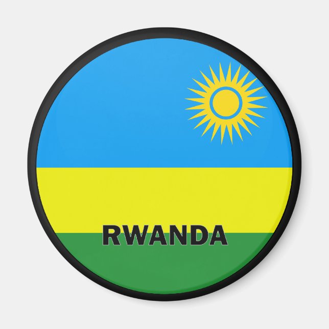 Aimant Drapeau de qualité Roundel Rwanda (Devant)