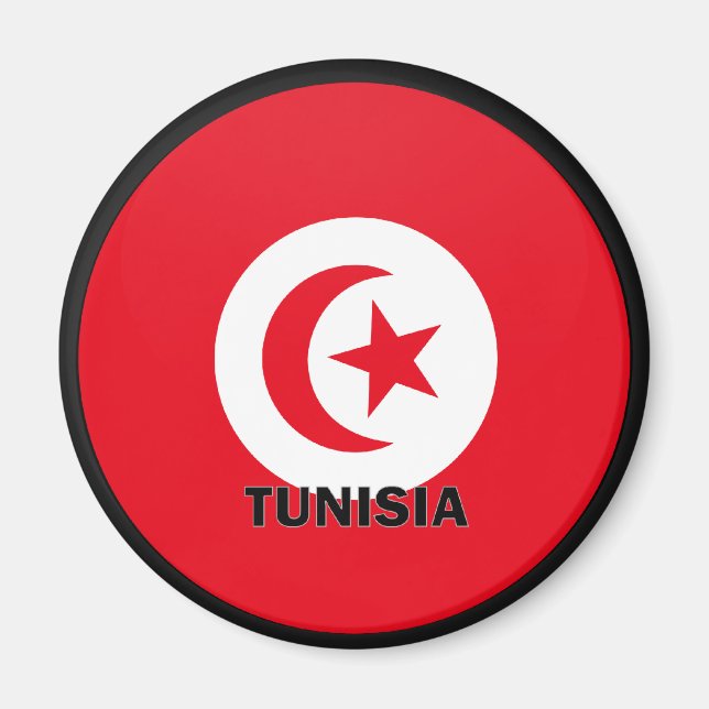 Aimant Drapeau de qualité Roundel Tunisie (Devant)