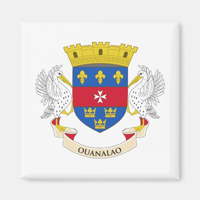 Aimant Drapeau de Saint-Barthélemy (Devant)