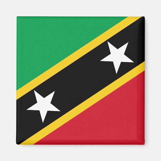 Aimant Drapeau de Saint-Kitts-et-Nevis (Devant)