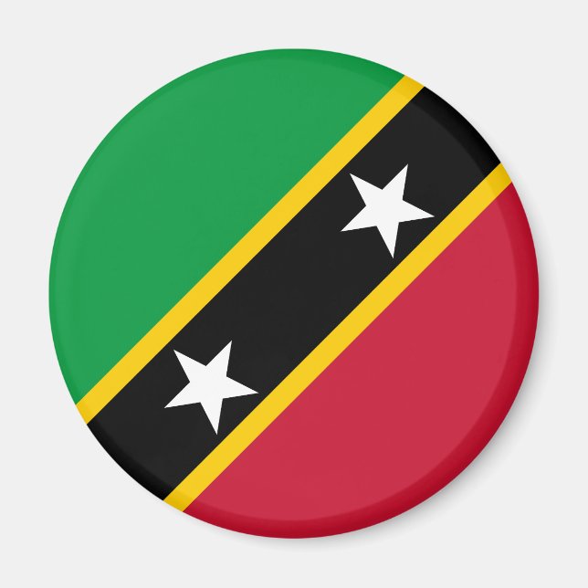 Aimant Drapeau de Saint-Kitts-et-Nevis (Devant)