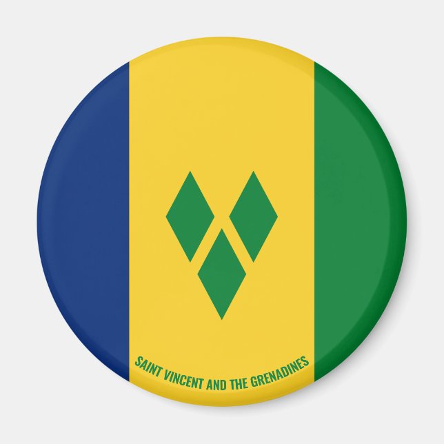 Aimant Drapeau de Saint-Vincent-et-les Grenadines (Devant)