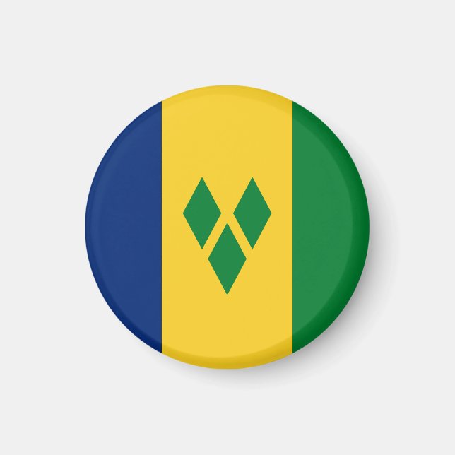 Aimant Drapeau de Saint-Vincent-et-les Grenadines Vincy (Devant)
