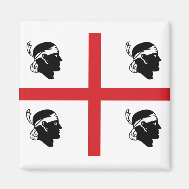 Aimant Drapeau de Sardegna (Italie) (Devant)