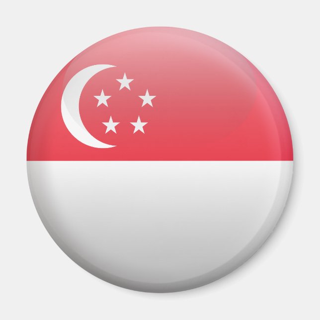 Aimant Drapeau de Singapour (Devant)