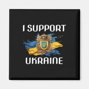 Aimant Drapeau de soutien à l'Ukraine et symbole du peupl