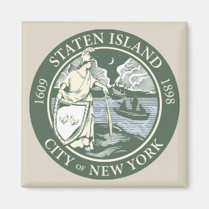 Aimant Drapeau de Staten Island (district de New York)