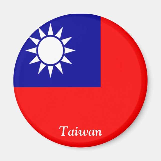 Aimant Drapeau de Taïwan (Devant)