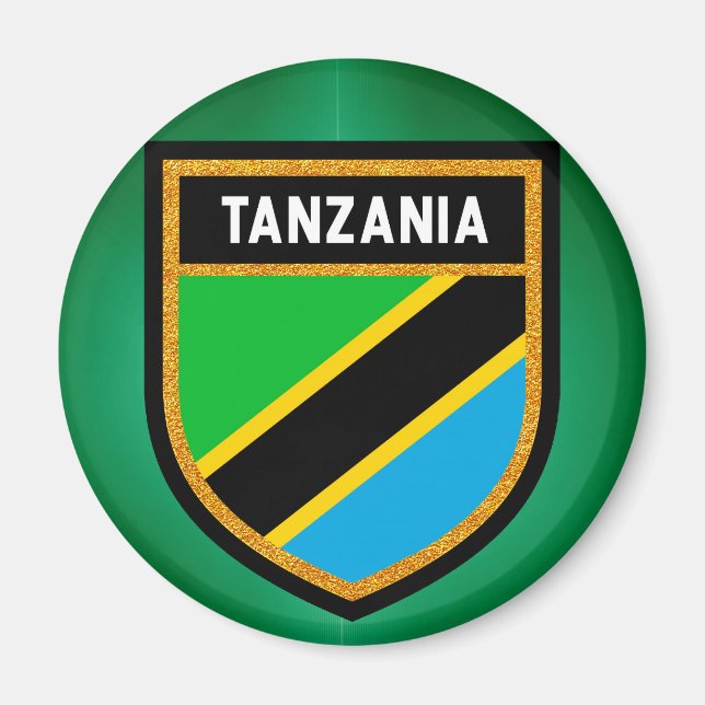 Aimant Drapeau de Tanzanie (Devant)