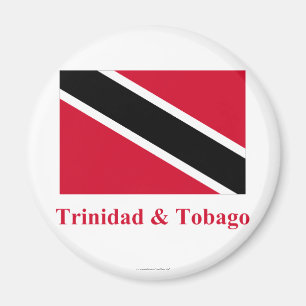 Aimant Drapeau de Trinité-et-Tobago portant le nom