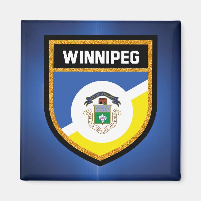 Aimant drapeau de Winnipeg (Devant)
