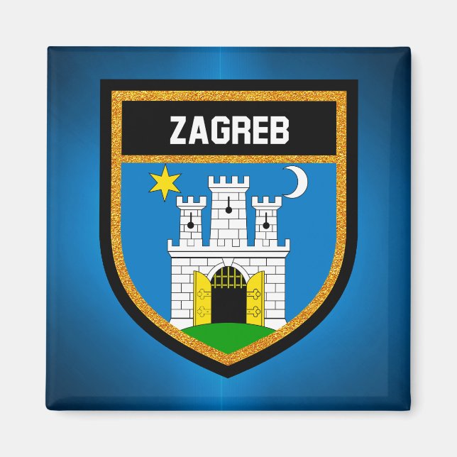 Aimant Drapeau de Zagreb (Devant)