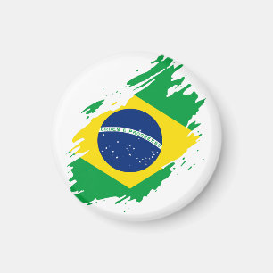 Aimant Drapeau Déchiré Brésil Fierté Nationale Supporters