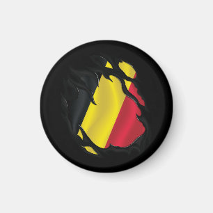 Aimant Drapeau déchiré de Belgique
