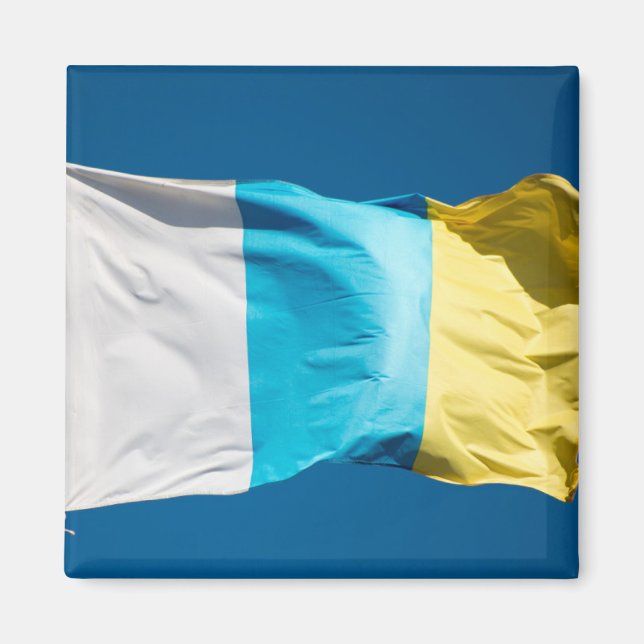 Aimant Drapeau des îles Canaries (Devant)