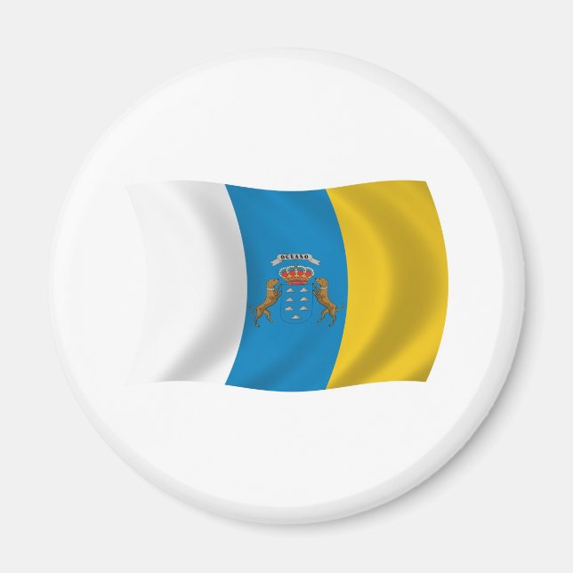 Aimant Drapeau des Îles Canaries (Devant)