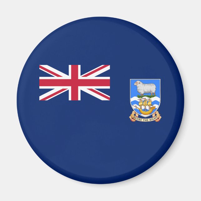 Aimant Drapeau des îles Falkland (Devant)