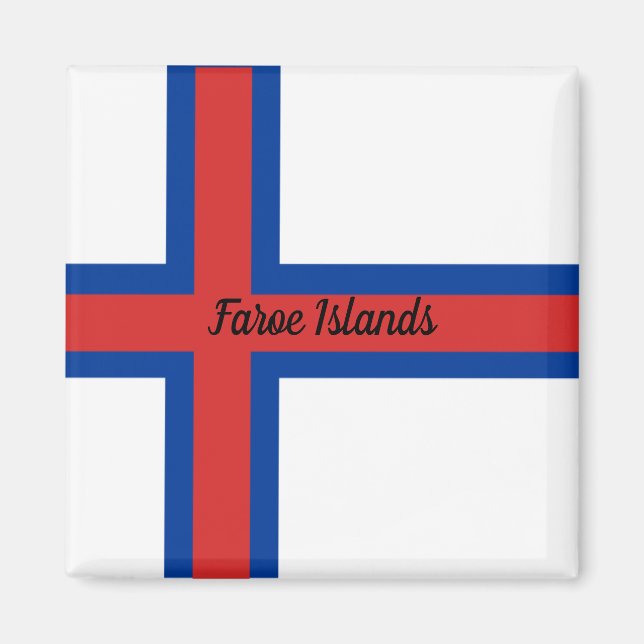 Aimant Drapeau des îles Féroé (Devant)