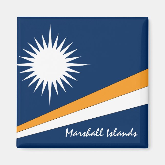 Aimant Drapeau des Îles Marshall & Océanie pour les vacan (Devant)