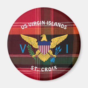 Aimant Drapeau des îles Vierges américaines Ste Croix USV