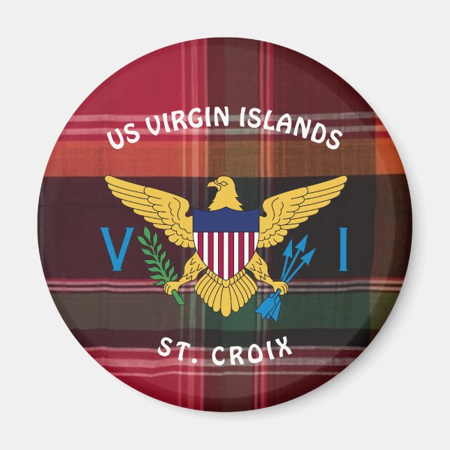 Aimant Drapeau des îles Vierges américaines Ste Croix USV (Devant)
