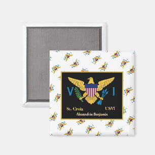 Aimant Drapeau des îles Vierges américaines Ste Croix USV