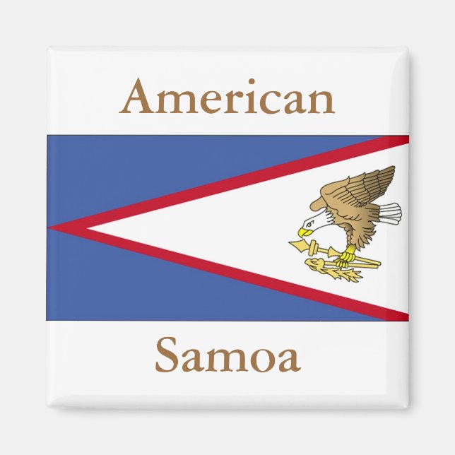 Aimant Drapeau des Samoa américaines (Devant)
