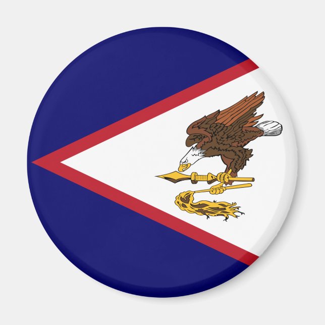 Aimant Drapeau des Samoa américaines patriotiques (Devant)