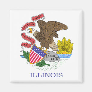 Aimant Drapeau d'état de l'Illinois