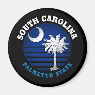AIMANT DRAPEAU D'ÉTAT DE PALMETTO DE CAROLINE SUD