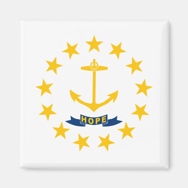 Aimant Drapeau d'État de Rhode Island (Devant)